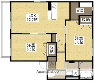 BRILLIANT R棟【201号室】の間取り