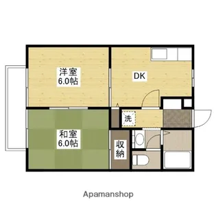 エステート三成B【202号室】の間取り