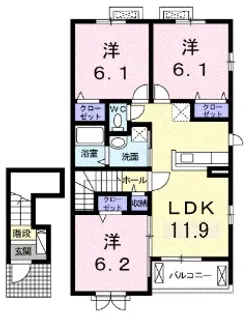 ベルローゼ【2階】の間取り