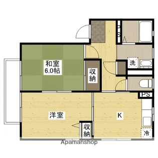 ポルテ三原明神B【201号室】の間取り