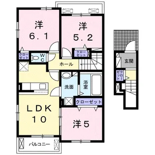 ルミナスⅢ【2階】の間取り