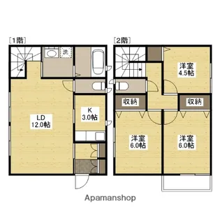 広島県尾道市西藤町【一戸建】の間取り