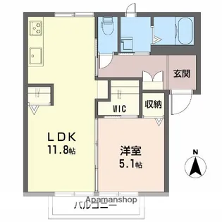 アルヴェールC【1階】の間取り