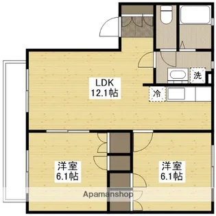 ベル放夢2番館Ⅱ【1階】の間取り