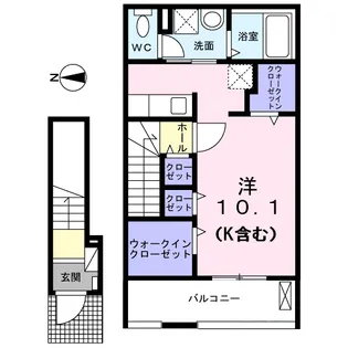 カーサ ソーレ【2階】の間取り