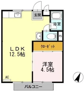 コーポえりか【1階】の間取り