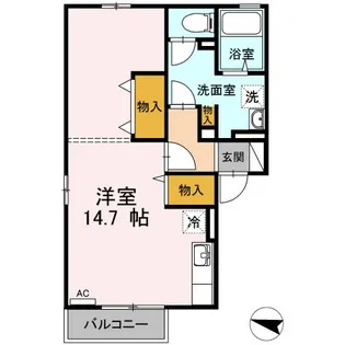 エクセル東尾道 A棟【2階】の間取り