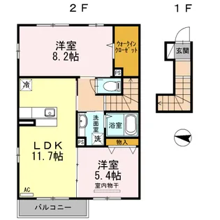みつばち Ⅱ【2階】の間取り