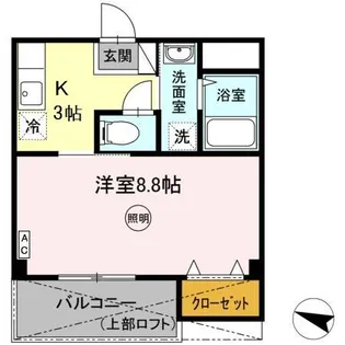 CREST OSHIKAWA【202号室】の間取り