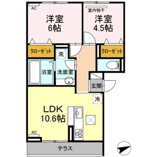 グランディオ【1階】の間取り