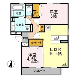 サニーレジデンス【3階】の間取り