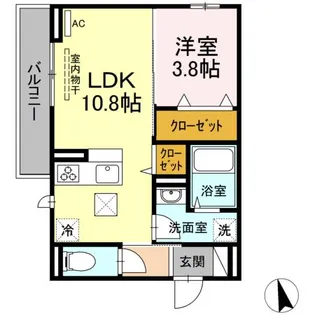 グランディール宮浦【1階】の間取り