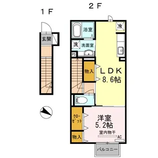 シャングリラ高須【2階】の間取り