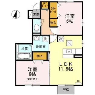 メルヴェーユ【1階】の間取り