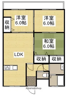 パークヒルズ熊野【302号室】の間取り