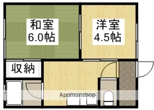 大下アパート【6号室】の間取り