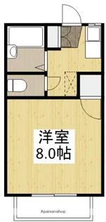 カルチェ・ラ・タンB【201号室】の間取り