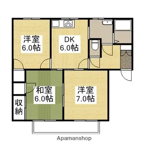 アーバンエクセルⅢ【202号室】の間取り