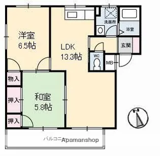 フローレンス明日香【2階】の間取り