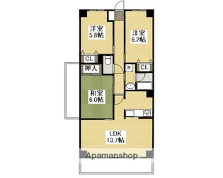 ウィルコート【3階】の間取り