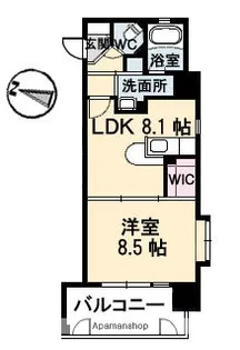 フラットリア御船【6階】の間取り