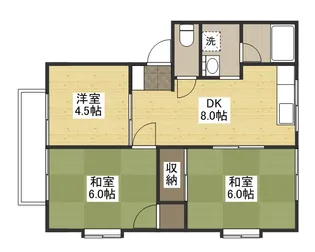 西江コーポA【1階】の間取り