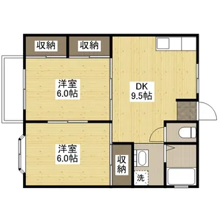 広島県福山市神辺町大字川北【アパート】の間取り