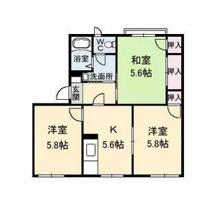 ハイライズ羽原【1階】の間取り