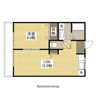 山根ハイツ【205号室】の間取り