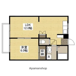 1LDKの間取り画像