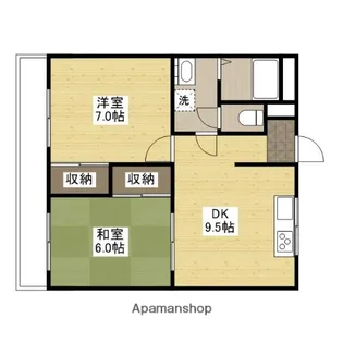 サン・オーレ新涯【3階】の間取り