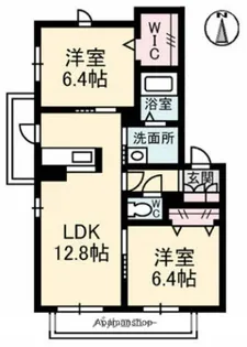 広島県福山市御幸町大字上岩成【マンション】の間取り