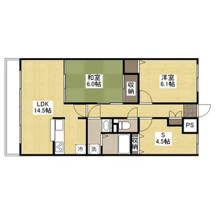 グランドール沖野上【305号室】の間取り