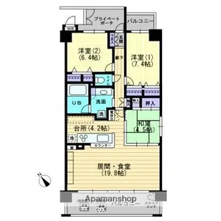 3LDKの間取り画像