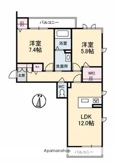 グランベレオ南本庄三丁目【3階】の間取り