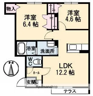 エスポワールSENDA A棟【1階】の間取り