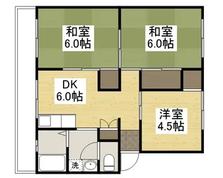 岡マンションA【201号室】の間取り