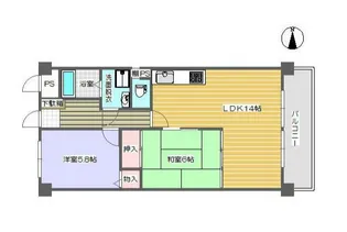 メゾン無憂館【4階】の間取り