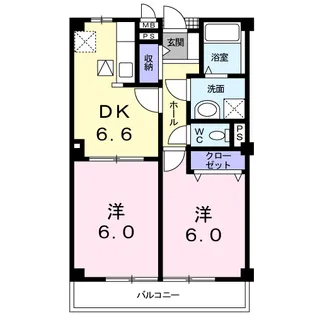 ブランドール【1階】の間取り