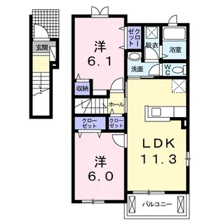 メゾン雅 A【2階】の間取り