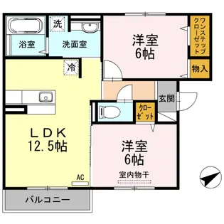 ブランチブロード樹【3階】の間取り