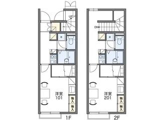レオパレスヴァン ソレーユ【117号室】の間取り
