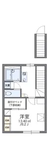 レオパレスパティオ【2階】の間取り
