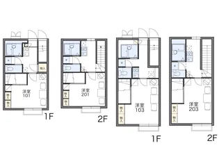 レオパレスクレール【2階】の間取り