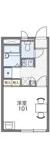 レオパレスル ポルトB【1階】の間取り
