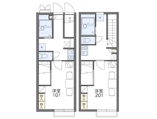 レオパレスプレミール【103号室】の間取り