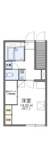 レオパレスカサペルデ【105号室】の間取り