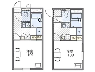 レオパレス敬愛【2階】の間取り