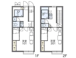 レオパレス檀【1階】の間取り