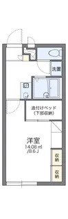 レオパレスメルベーユ竹ノ内【204号室】の間取り